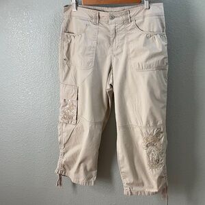 Style & Co. Light Tan Cargo Capris